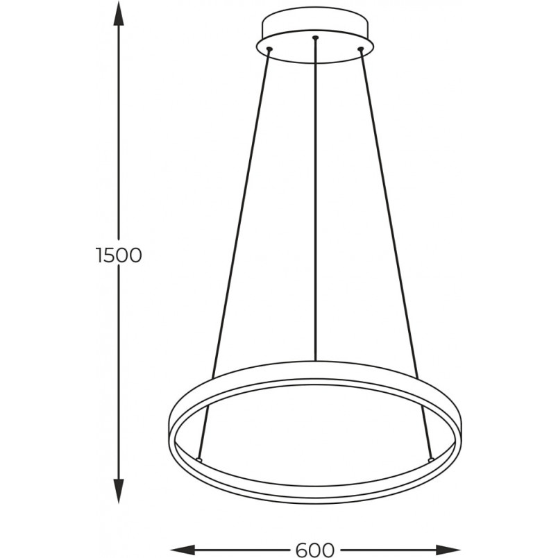 Lampa wisząca Breno LED złota 60cm - Nowoczesne oświetlenie ZumaLine