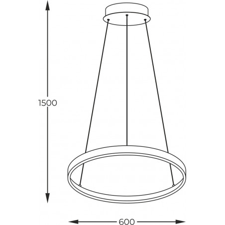 Lampa wisząca Breno LED złota 60cm - Nowoczesne oświetlenie ZumaLine