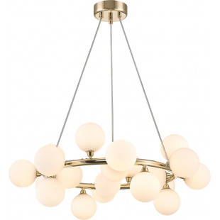 Lampa wisząca szklane kule glamour Bobo 72cm biały / złoty Zumaline