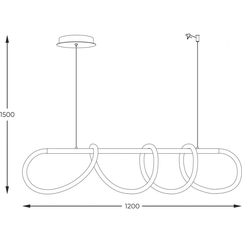 Lampa Wisząca Balbo LED Złota 120cm | ZumaLine - Nowoczesne Oświetlenie