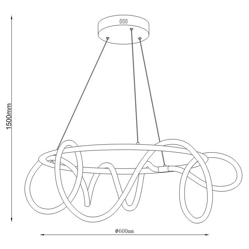 Lampa wisząca Balbo LED złota 60cm | ZumaLine - Nowoczesne oświetlenie
