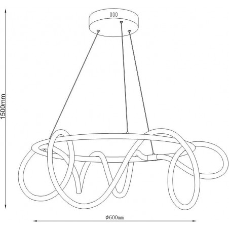 Lampa wisząca Balbo LED złota 60cm | ZumaLine - Nowoczesne oświetlenie