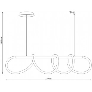 Lampa wisząca Balbo LED czarna 120cm | ZumaLine - Nowoczesne oświetlenie