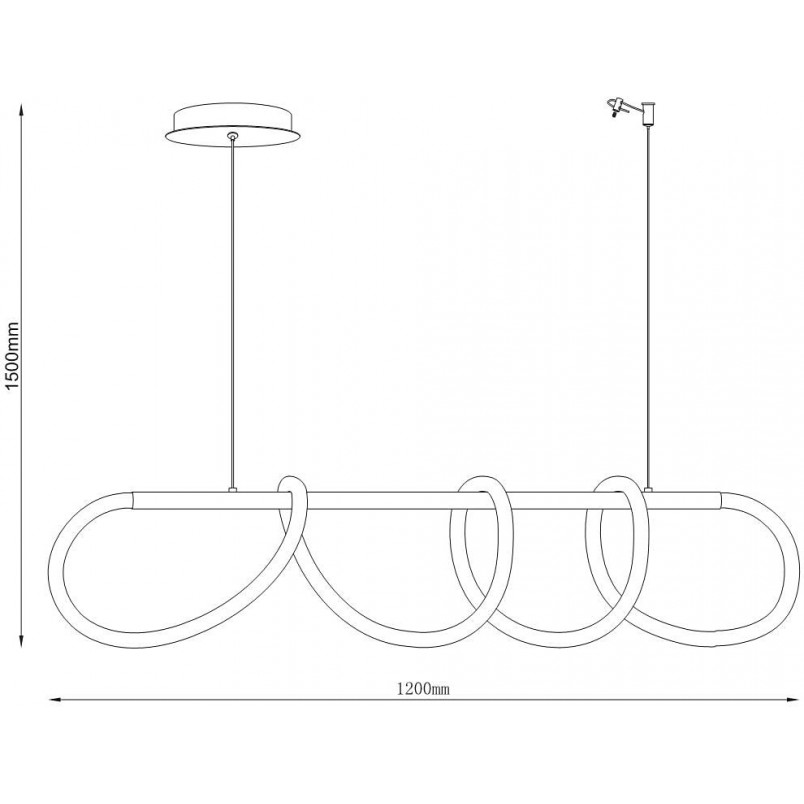 Lampa wisząca Balbo LED czarna 120cm | ZumaLine - Nowoczesne oświetlenie