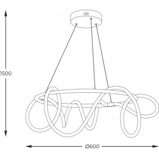 Lampa wisząca LED Balbo 60cm czarna | ZumaLine - Nowoczesne oświetlenie