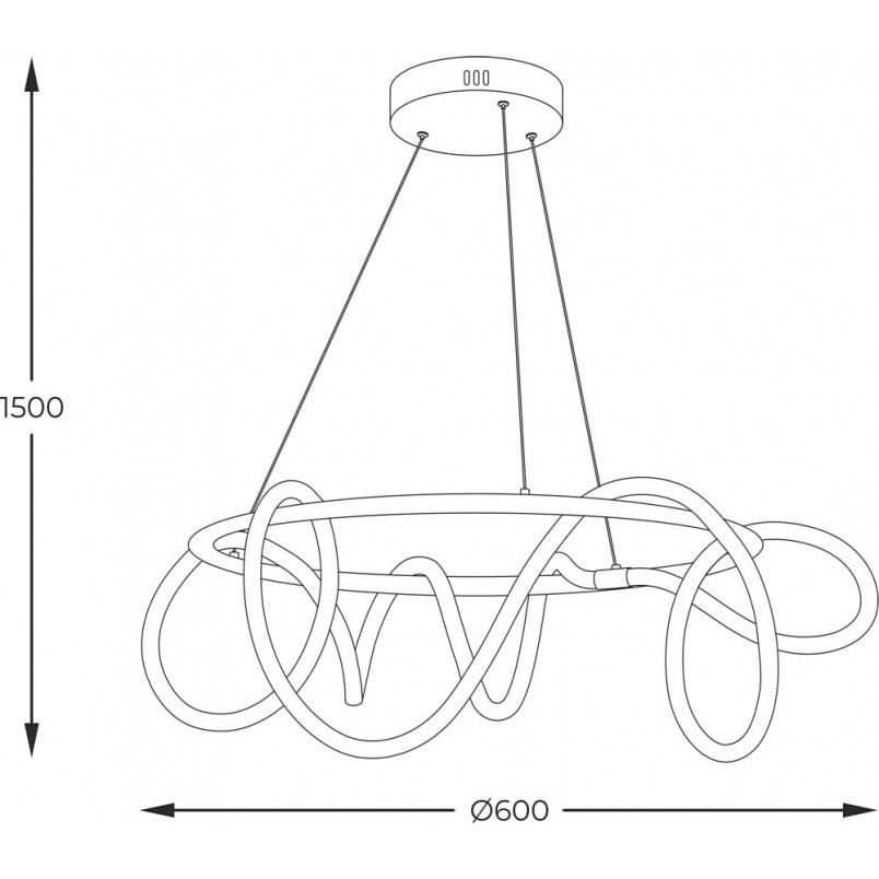 Lampa wisząca LED Balbo 60cm czarna | ZumaLine - Nowoczesne oświetlenie