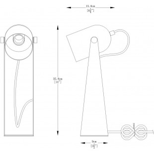 Lampa biurkowa Aries II biała - ZumaLine | Nowoczesne oświetlenie