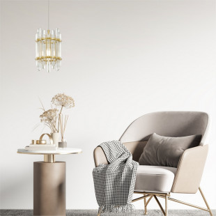 Lampa wisząca Hampton Alexandria | Złota, szklana - ZumaLine