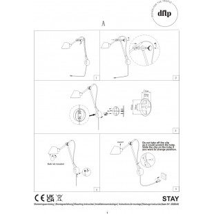 Kinkiet regulowany Stay czarny | Design For The People