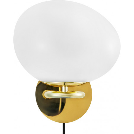 Kinkiet Glamour Shapes - Szkło Opal, Mosiądz | Design For The People