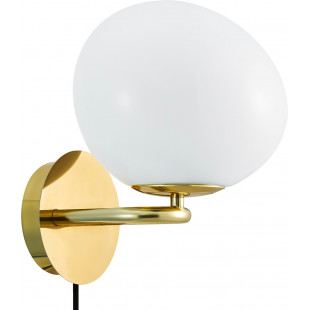 Kinkiet Glamour Shapes - Szkło Opal, Mosiądz | Design For The People