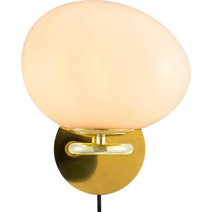 Kinkiet Glamour Shapes - Szkło Opal, Mosiądz | Design For The People
