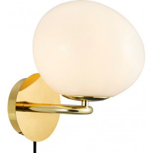 Kinkiet Glamour Shapes - Szkło Opal, Mosiądz | Design For The People