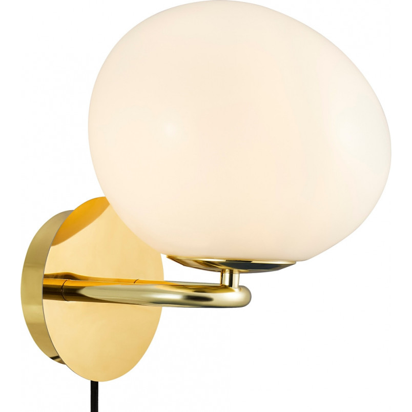 Kinkiet Glamour Shapes - Szkło Opal, Mosiądz | Design For The People