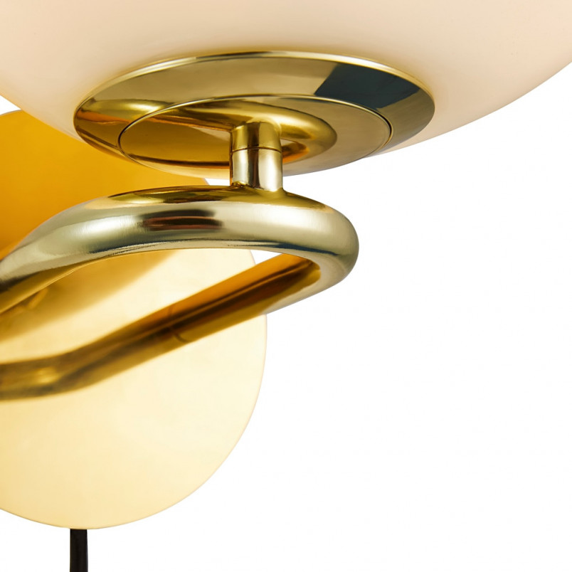 Kinkiet Glamour Shapes - Szkło Opal, Mosiądz | Design For The People