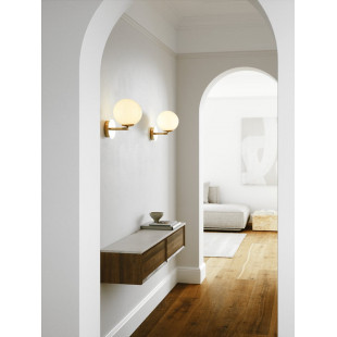 Kinkiet Glamour Shapes - Szkło Opal, Mosiądz | Design For The People