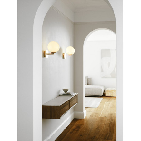 Kinkiet Glamour Shapes - Szkło Opal, Mosiądz | Design For The People