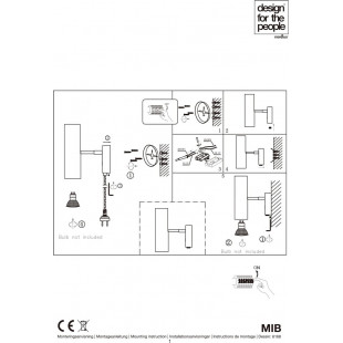 Kinkiet Reflektor MIB 6 Czarny | Design For The People