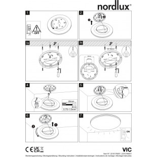 Plafon LED Vic 35cm biały Nordlux | Oświetlenie łazienkowe