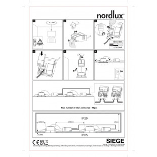 Lampa LED Siege Nordlux | Downlight IP65 | Sklep Oświetleniowy