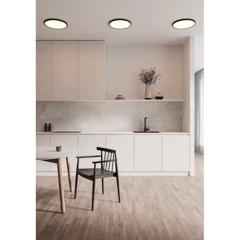 Plafon LED Nordlux Oja 60cm Czarny - Oświetlenie Minimalistyczne