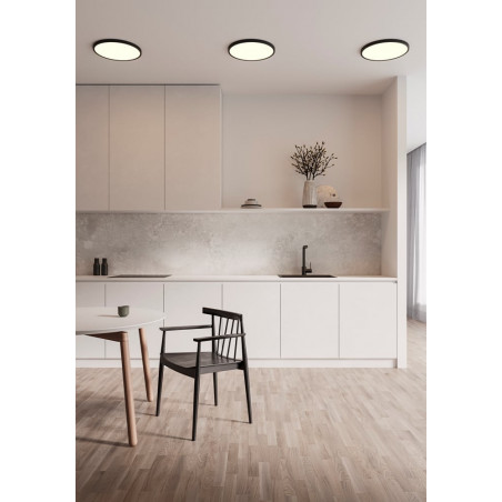 Plafon LED Nordlux Oja 60cm Czarny - Oświetlenie Minimalistyczne