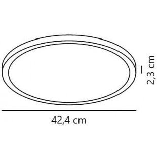 Plafon LED Nordlux Oja Smart - 42cm, Czarny | Sklep z Oświetleniem