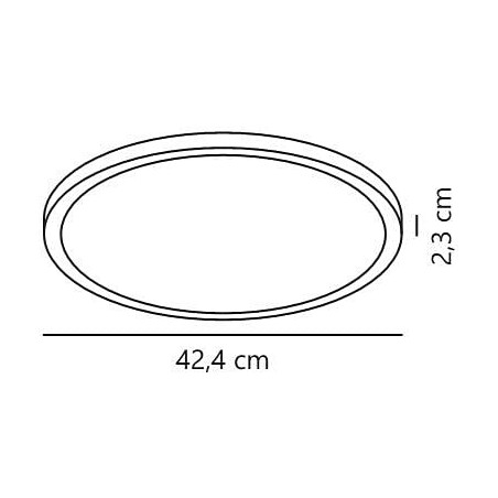 Plafon LED Nordlux Oja Smart - 42cm, Czarny | Sklep z Oświetleniem