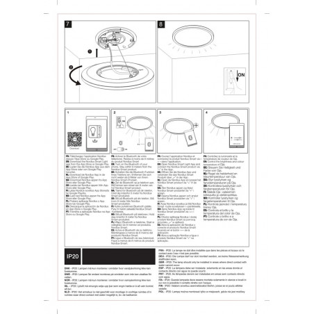 Plafon LED Nordlux Oja Smart - 42cm, Czarny | Sklep z Oświetleniem