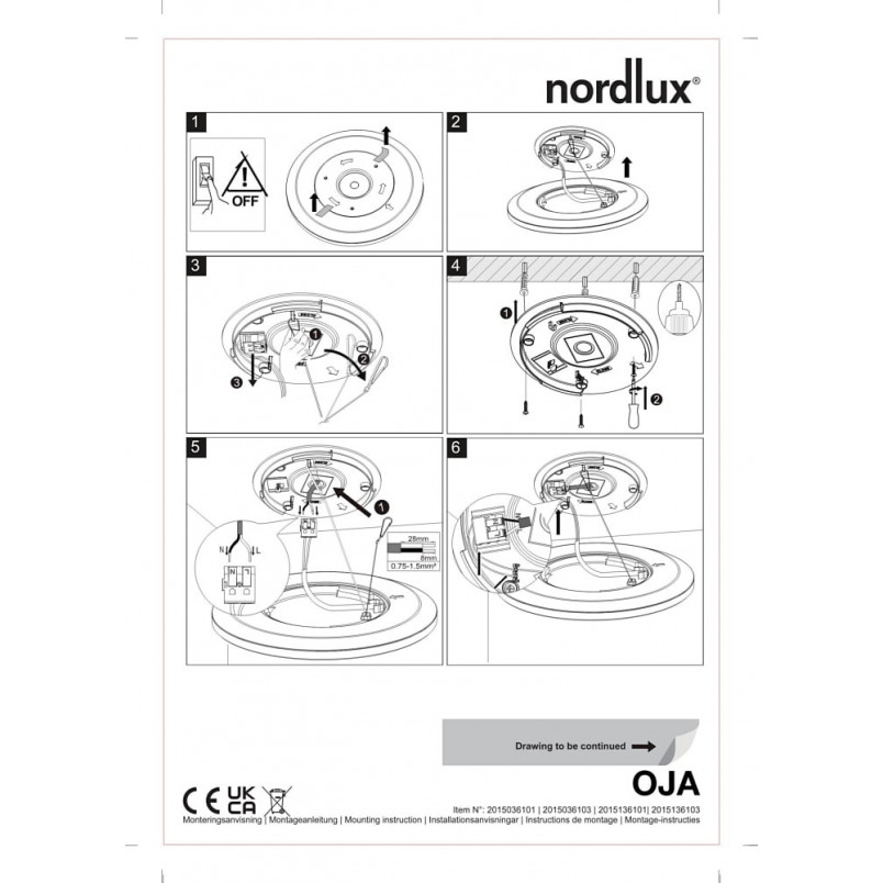 Plafon LED Nordlux Oja Smart - 42cm, Czarny | Sklep z Oświetleniem