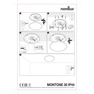 Plafon łazienkowy LED Montone | Nordlux - 30cm, Biały