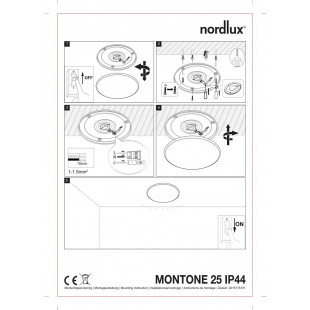 Plafon LED Montone - Oświetlenie do łazienki | Nordlux