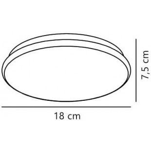 Plafon łazienkowy LED Montone - Nordlux, Biały, 18cm