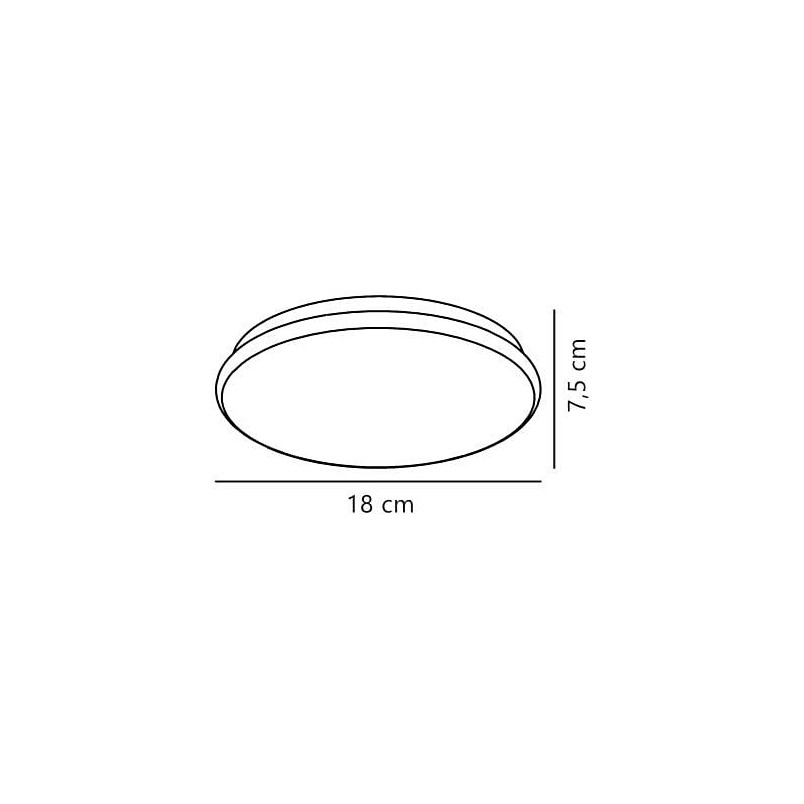 Plafon łazienkowy LED Montone - Nordlux, Biały, 18cm