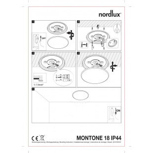 Plafon łazienkowy LED Montone - Nordlux, Biały, 18cm