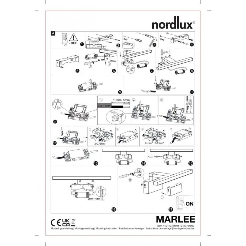 Kinkiet LED Marlee biały Nordlux - Oświetlenie łazienkowe