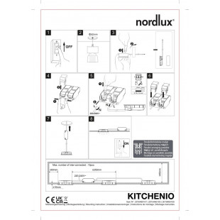 Lampa LED Nordlux Kitchenio - zestaw 3 szt. - biała