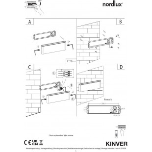 Kinkiet zewnętrzny Nordlux Kinver LED | Czarny | Sklep z lampami