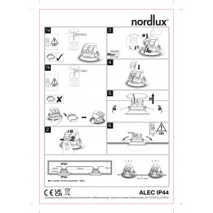 Lampa LED Nordlux Alec: Ściemniana, podtynkowa, 9,5cm - Sklep z oświetleniem