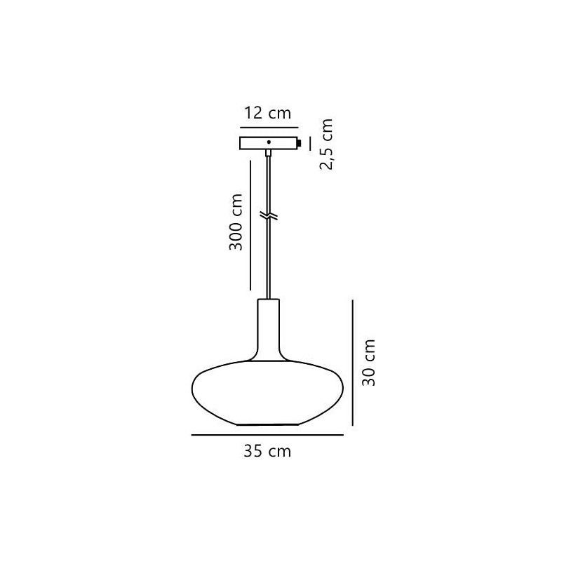Lampa wisząca Alton Nordlux - Szklany klosz, mosiądz | Sklep z lampami