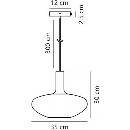 Lampa wisząca Alton Nordlux - Szklany klosz, mosiądz | Sklep z lampami
