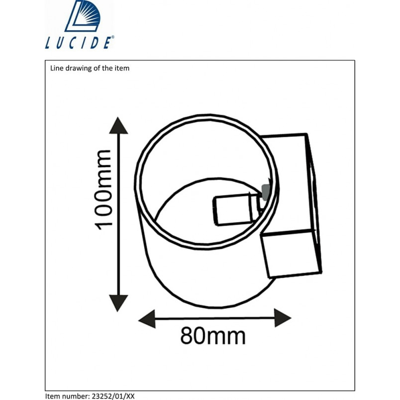 Kinkiet Lucide Xera Round czarny - Minimalizm i elegancja