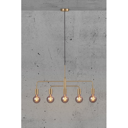 Lampa wisząca Gloom mosiężna Nordlux | 5 punktów, E27
