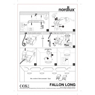 Lampa Fallon Long LED Nordlux - Biała tuba | Oświetlenie