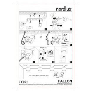 Lampa Fallon LED biała - Nordlux | Nowoczesny design