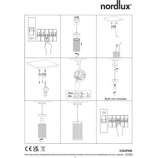 Lampa wisząca Coupar Nordlux - Elegancja i światło dla Twojego ogrodu