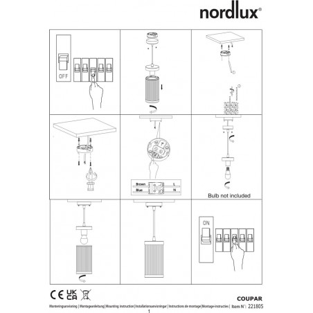 Lampa wisząca Coupar Nordlux - Elegancja i światło dla Twojego ogrodu