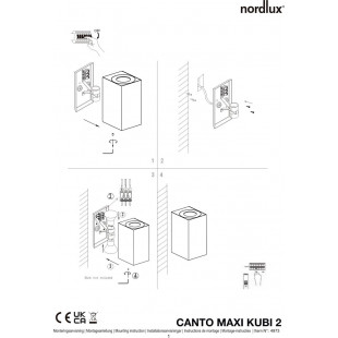 Kinkiet zewnętrzny Nordlux Canto Maxi Kubi - Galwanizowany | Sklep z Lampami