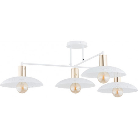 Lampa Sufitowa Spirit IV | Loftowa, Biało-Złota | Emibig