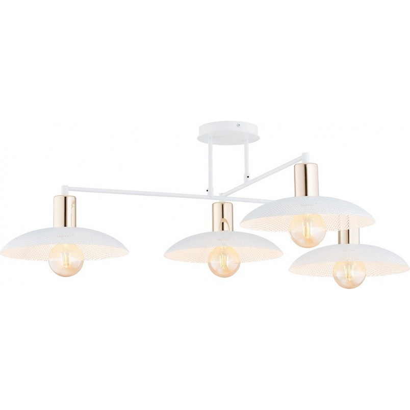 Lampa Sufitowa Spirit IV | Loftowa, Biało-Złota | Emibig